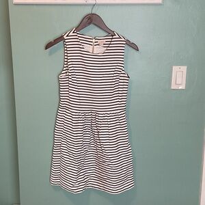 J. Crew Black and White Striped Dress